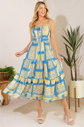MAKING A WISH WOVEN MIDI DRESS - Glamourous Grace