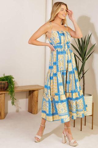 MAKING A WISH WOVEN MIDI DRESS - Glamourous Grace