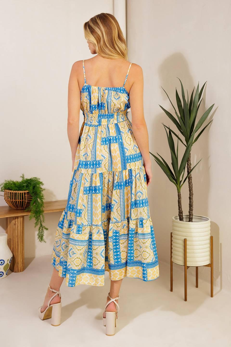 MAKING A WISH WOVEN MIDI DRESS - Glamourous Grace