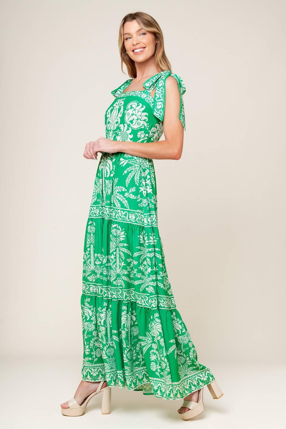 SWEET LIKE GREEN WOVEN MAXI DRESS - Glamourous Grace