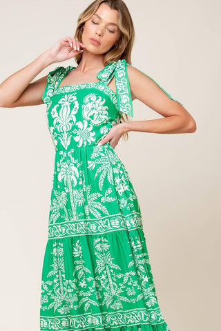 SWEET LIKE GREEN WOVEN MAXI DRESS - Glamourous Grace