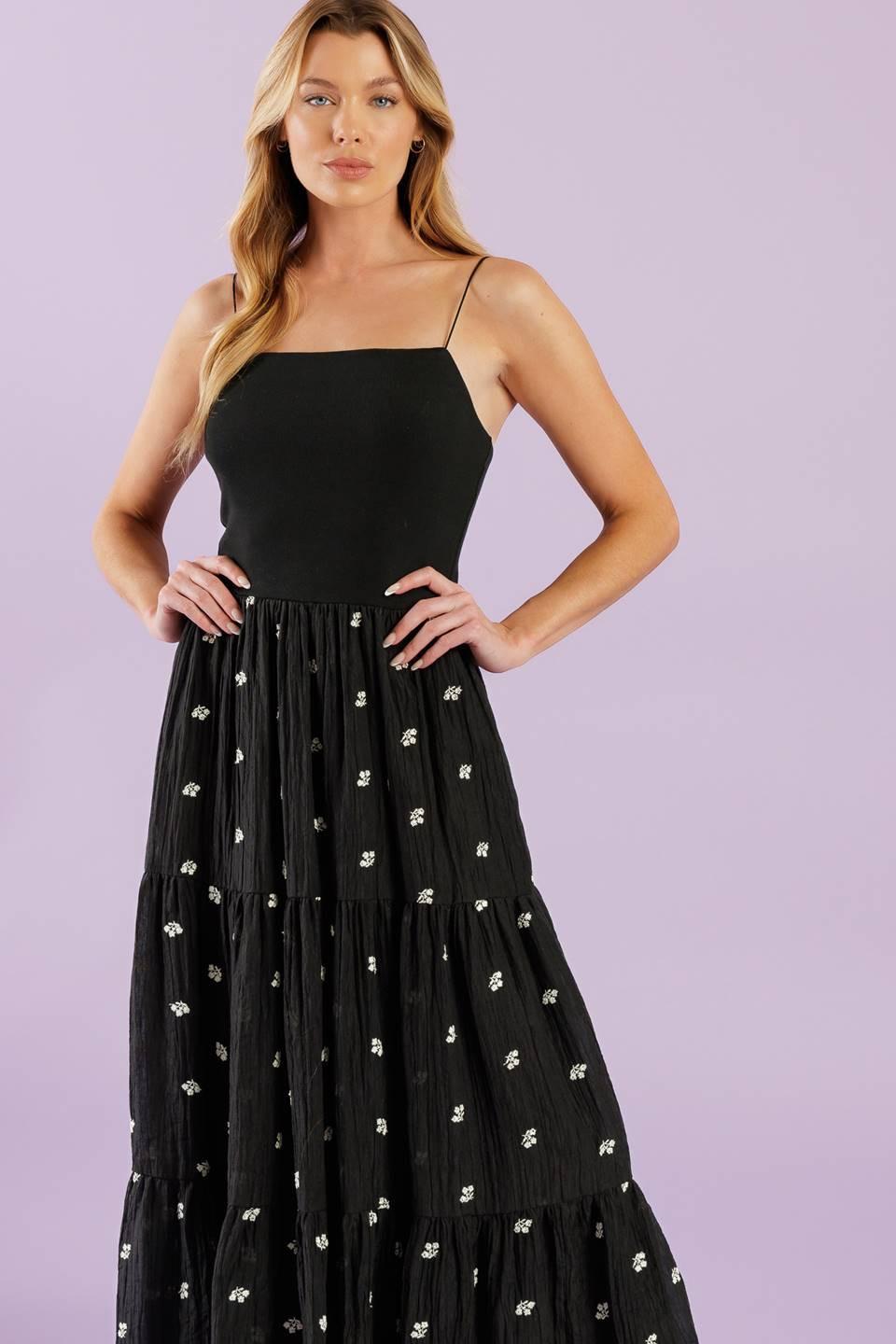 FADE INTO YOU WOVEN MIDI DRESS - Glamourous Grace
