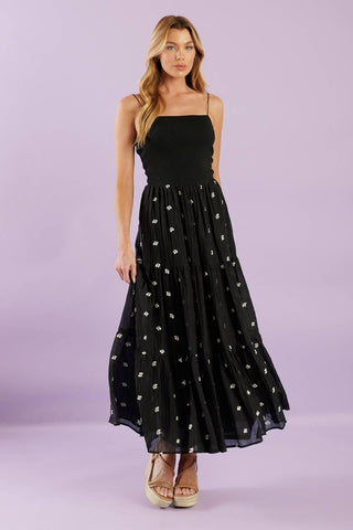 FADE INTO YOU WOVEN MIDI DRESS - Glamourous Grace
