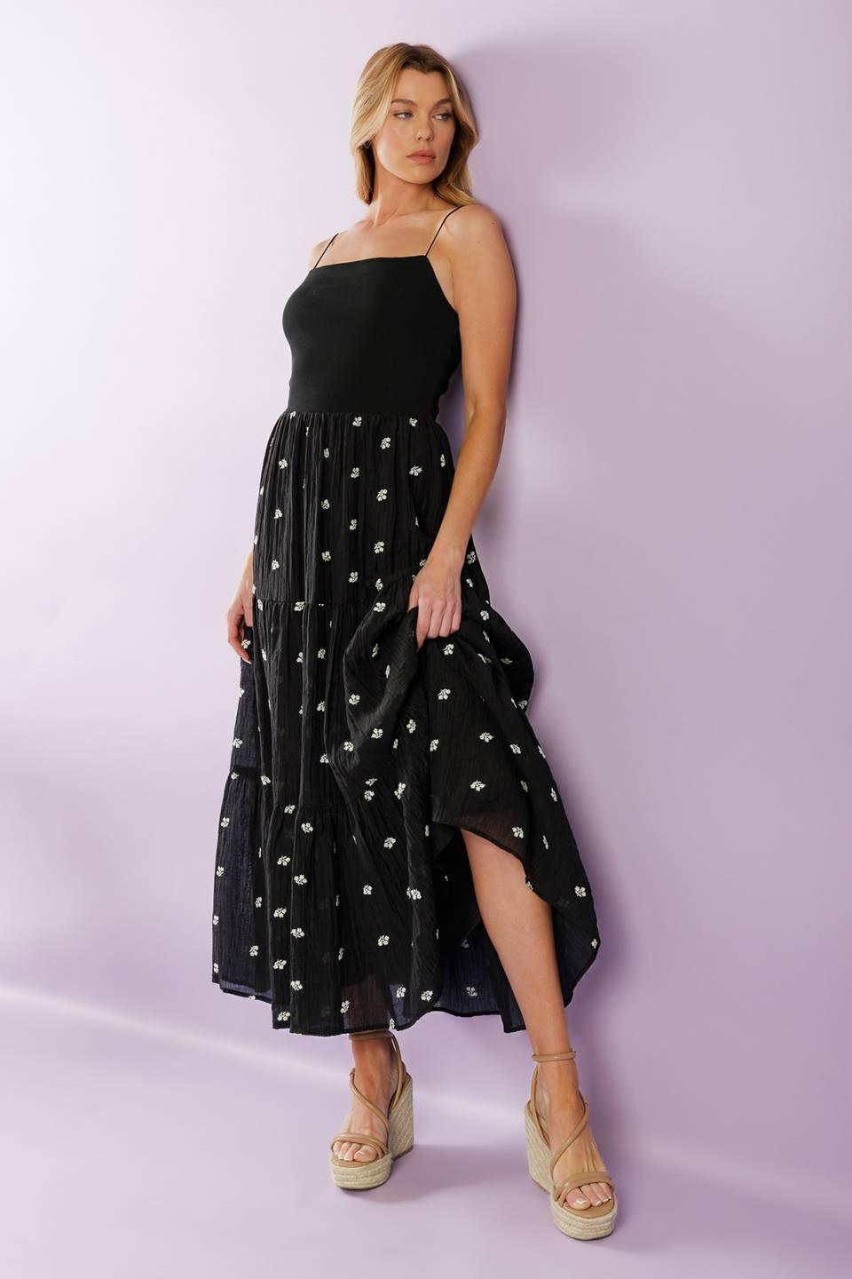 FADE INTO YOU WOVEN MIDI DRESS - Glamourous Grace