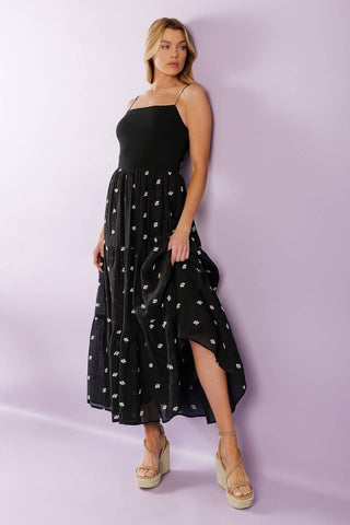 FADE INTO YOU WOVEN MIDI DRESS - Glamourous Grace