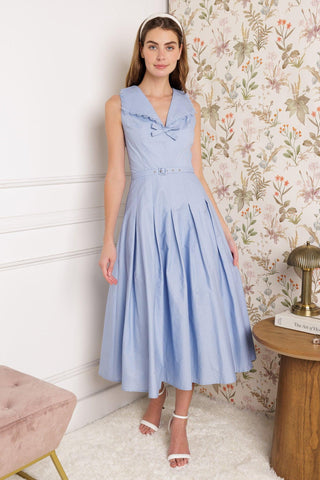 HOPPING ISLANDS WOVEN MIDI DRESS - Glamourous Grace