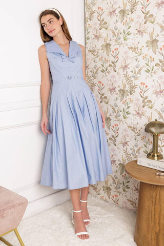 HOPPING ISLANDS WOVEN MIDI DRESS - Glamourous Grace