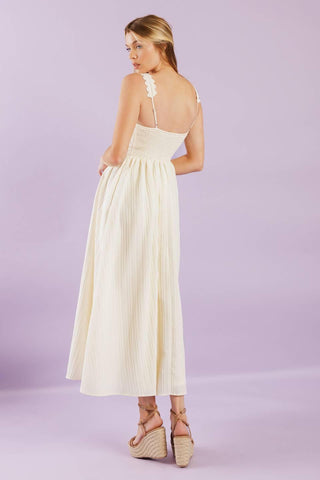 TOTAL CRUSH CREAM WOVEN MIDI DRESS - Glamourous Grace