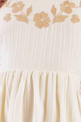 TOTAL CRUSH CREAM WOVEN MIDI DRESS - Glamourous Grace