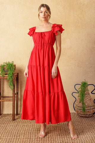 GET WITH IT WOVEN MIDI DRESS - Glamourous Grace