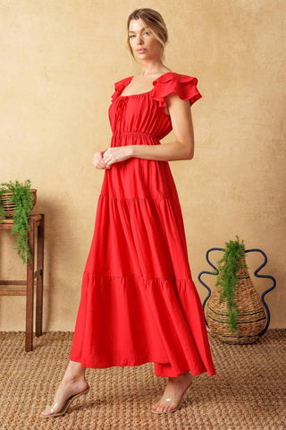 GET WITH IT WOVEN MIDI DRESS - Glamourous Grace