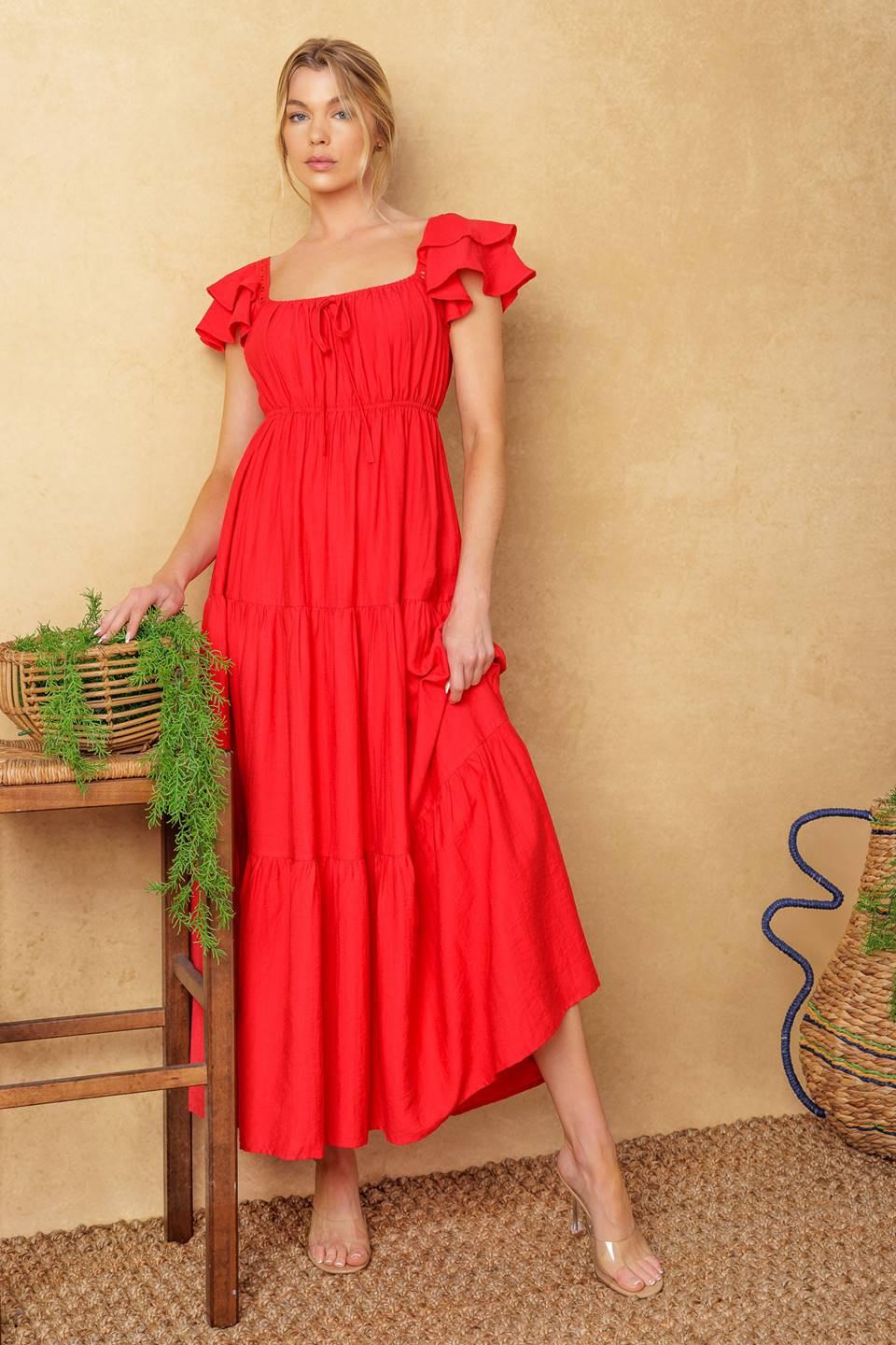 GET WITH IT WOVEN MIDI DRESS - Glamourous Grace