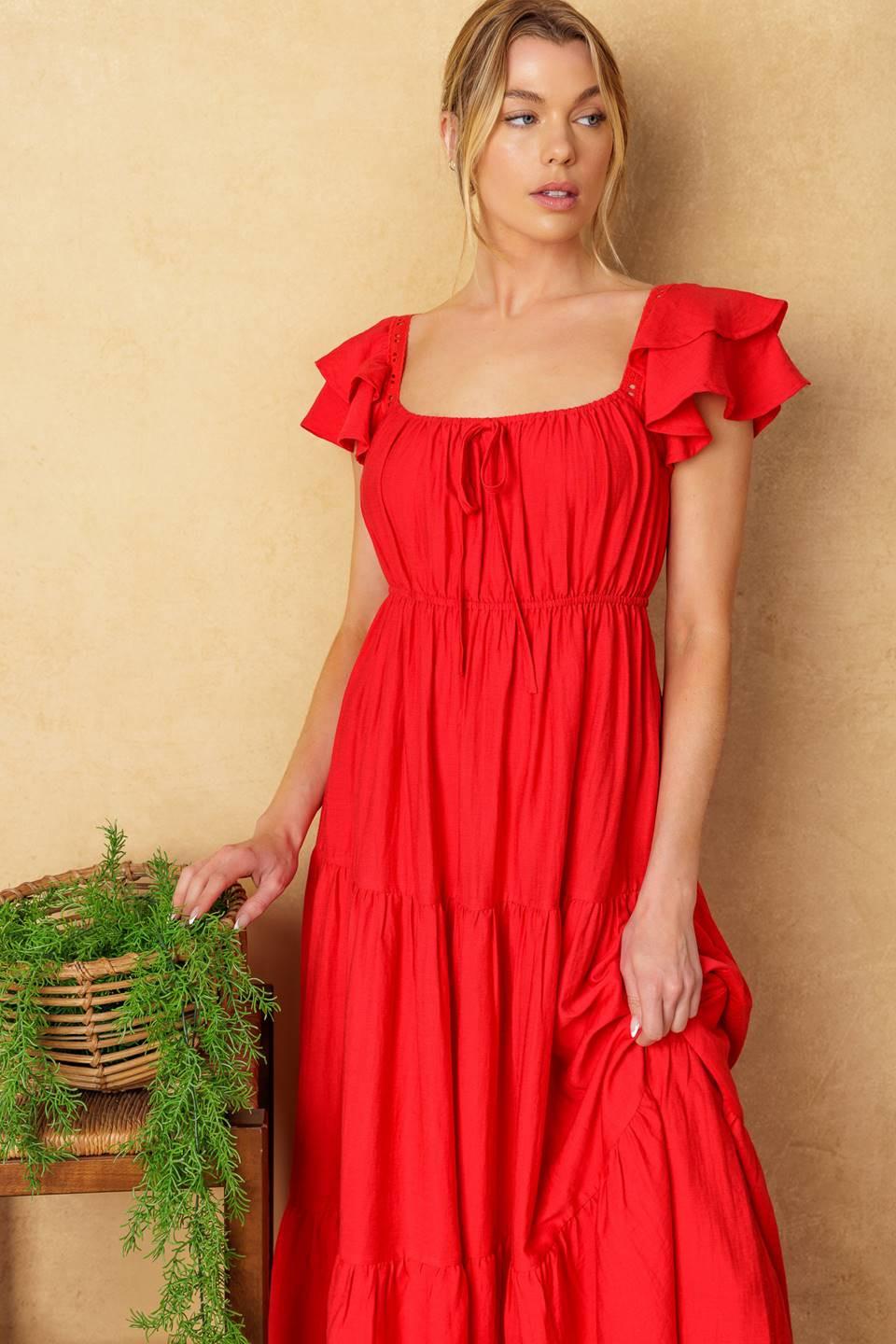 GET WITH IT WOVEN MIDI DRESS - Glamourous Grace