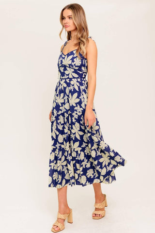 PETALS IN THE WIND WOVEN MIDI DRESS - Glamourous Grace