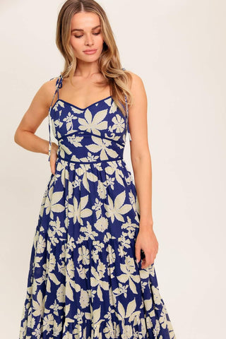 PETALS IN THE WIND WOVEN MIDI DRESS - Glamourous Grace
