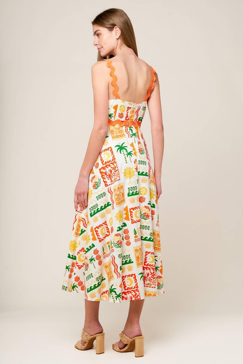 ROAMING AROUND WOVEN MIDI DRESS - Glamourous Grace