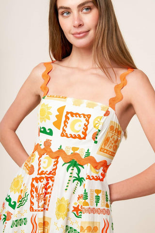 ROAMING AROUND WOVEN MIDI DRESS - Glamourous Grace