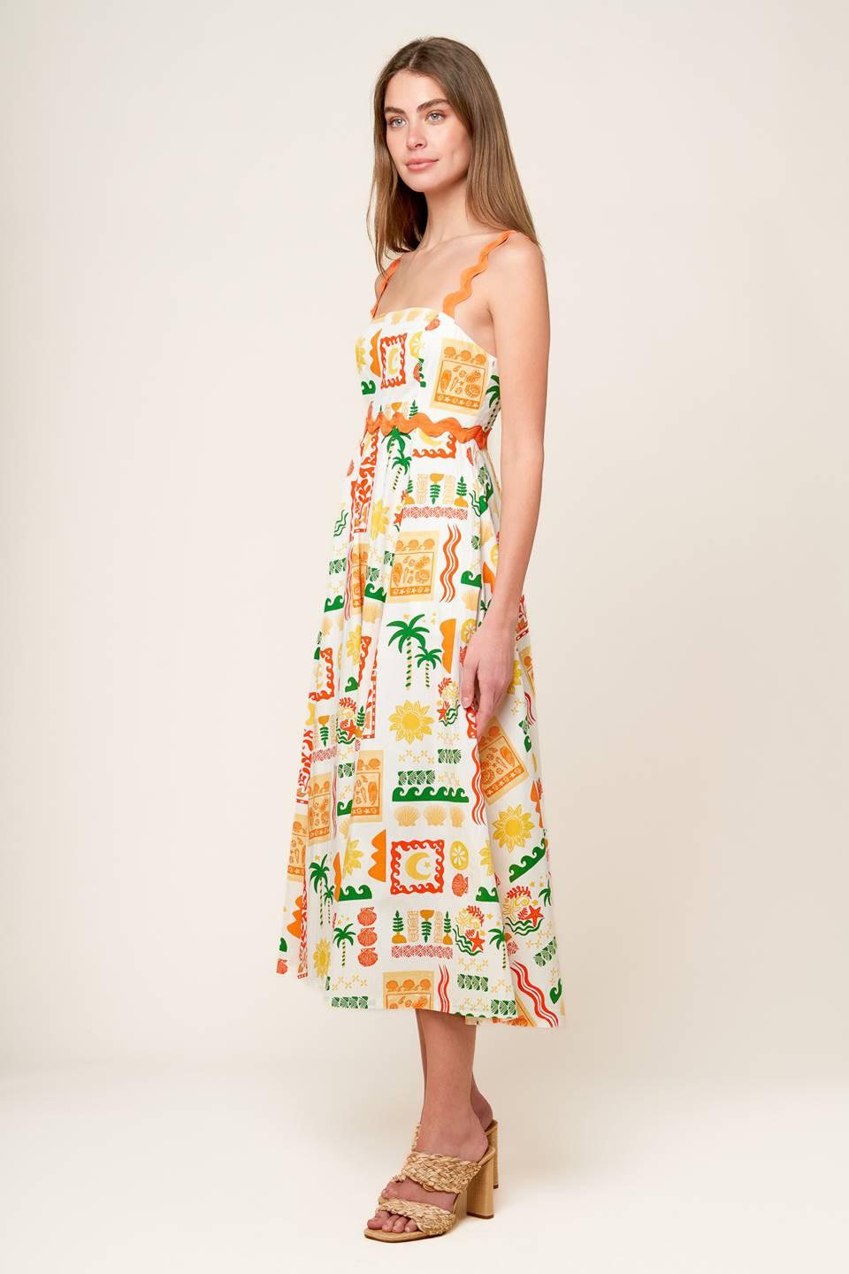 ROAMING AROUND WOVEN MIDI DRESS - Glamourous Grace