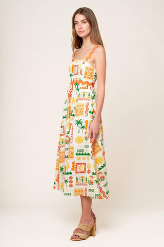 ROAMING AROUND WOVEN MIDI DRESS - Glamourous Grace