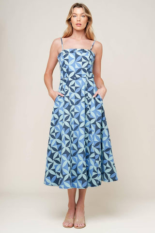 GWENNY BLUE DENIM MIDI DRESS - Glamourous Grace