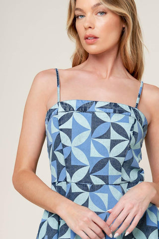 GWENNY BLUE DENIM MIDI DRESS - Glamourous Grace