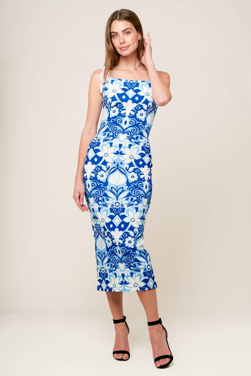 IN THE COUNTRYSIDE WOVEN MIDI DRESS - Glamourous Grace