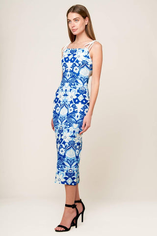IN THE COUNTRYSIDE WOVEN MIDI DRESS - Glamourous Grace