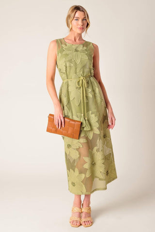 IN MY FREE TIME WOVEN LACE MIDI DRESS - Glamourous Grace