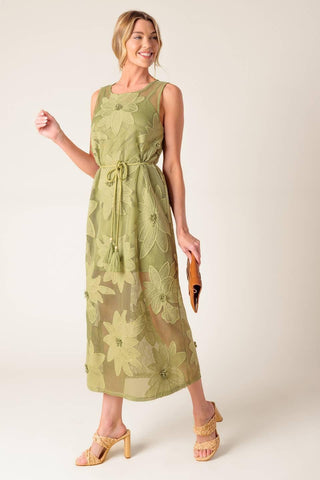 IN MY FREE TIME WOVEN LACE MIDI DRESS - Glamourous Grace