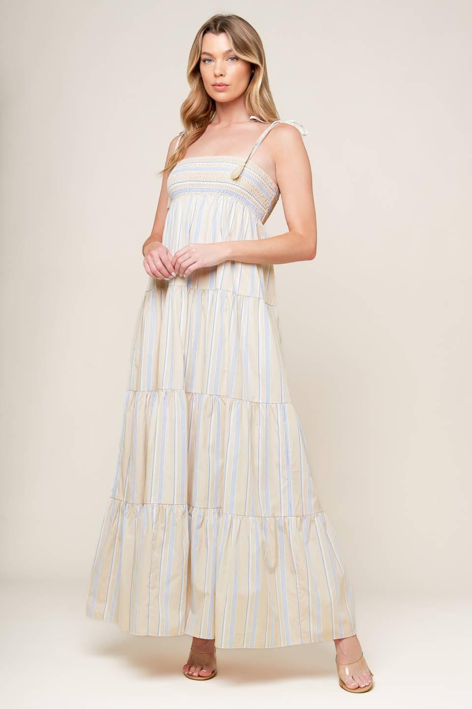 WAVES OF LIFT WOVEN MAXI DRESS - Glamourous Grace