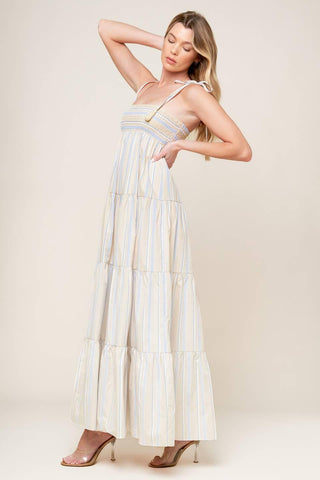 WAVES OF LIFT WOVEN MAXI DRESS - Glamourous Grace