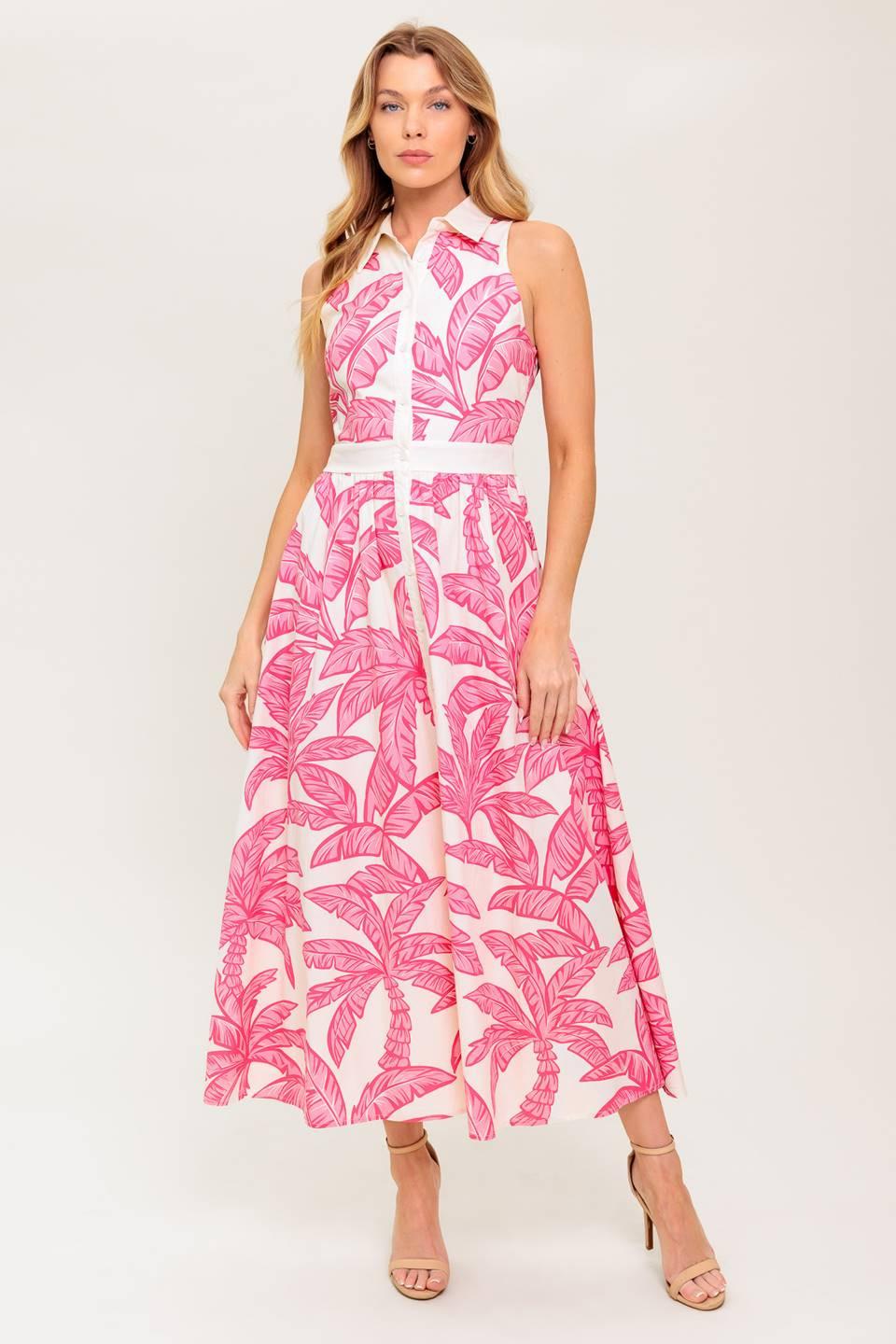 WHISPER IN BLOOM WOVEN MIDI DRESS - Glamourous Grace