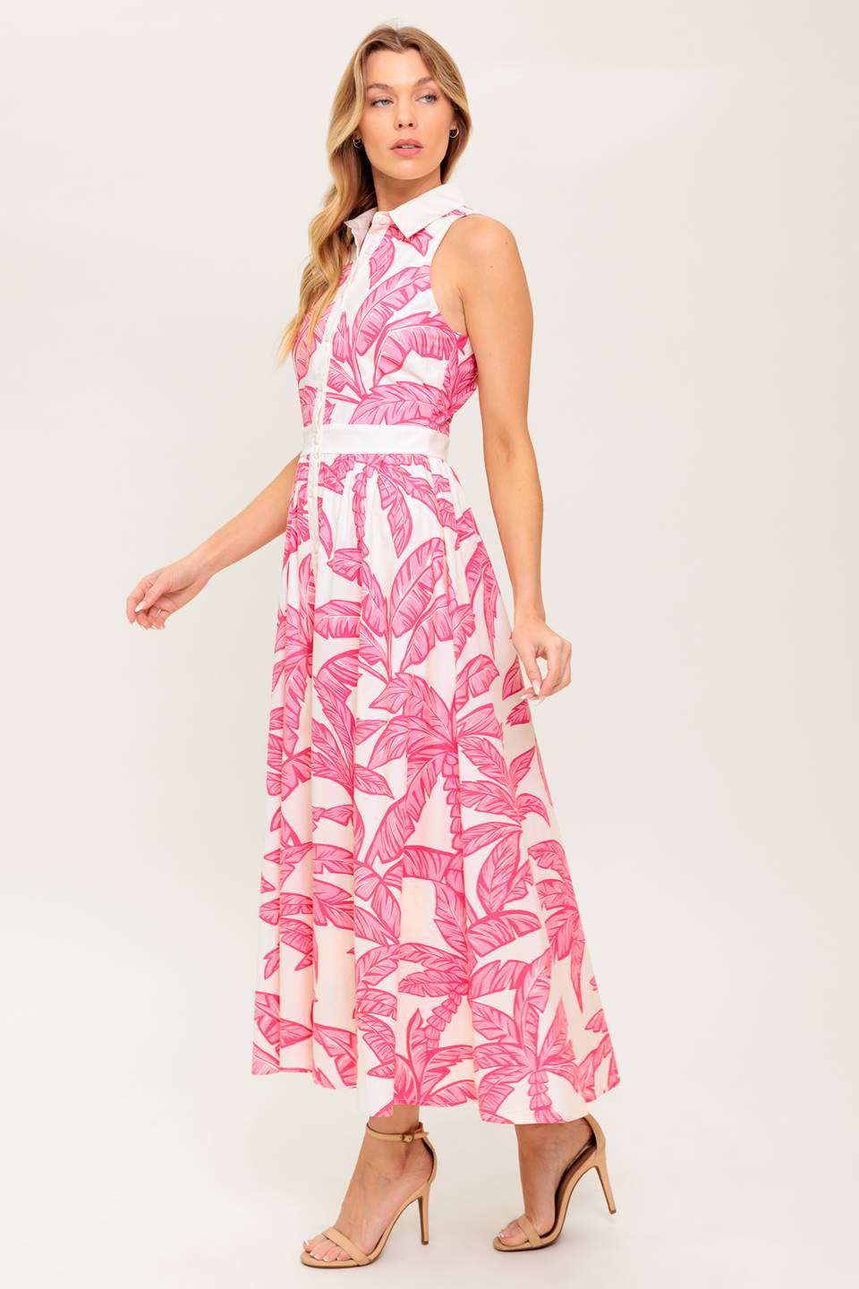WHISPER IN BLOOM WOVEN MIDI DRESS - Glamourous Grace