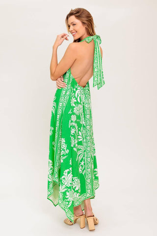 HOLD ONTO HOPE GREEN WOVEN MIDI DRESS - Glamourous Grace