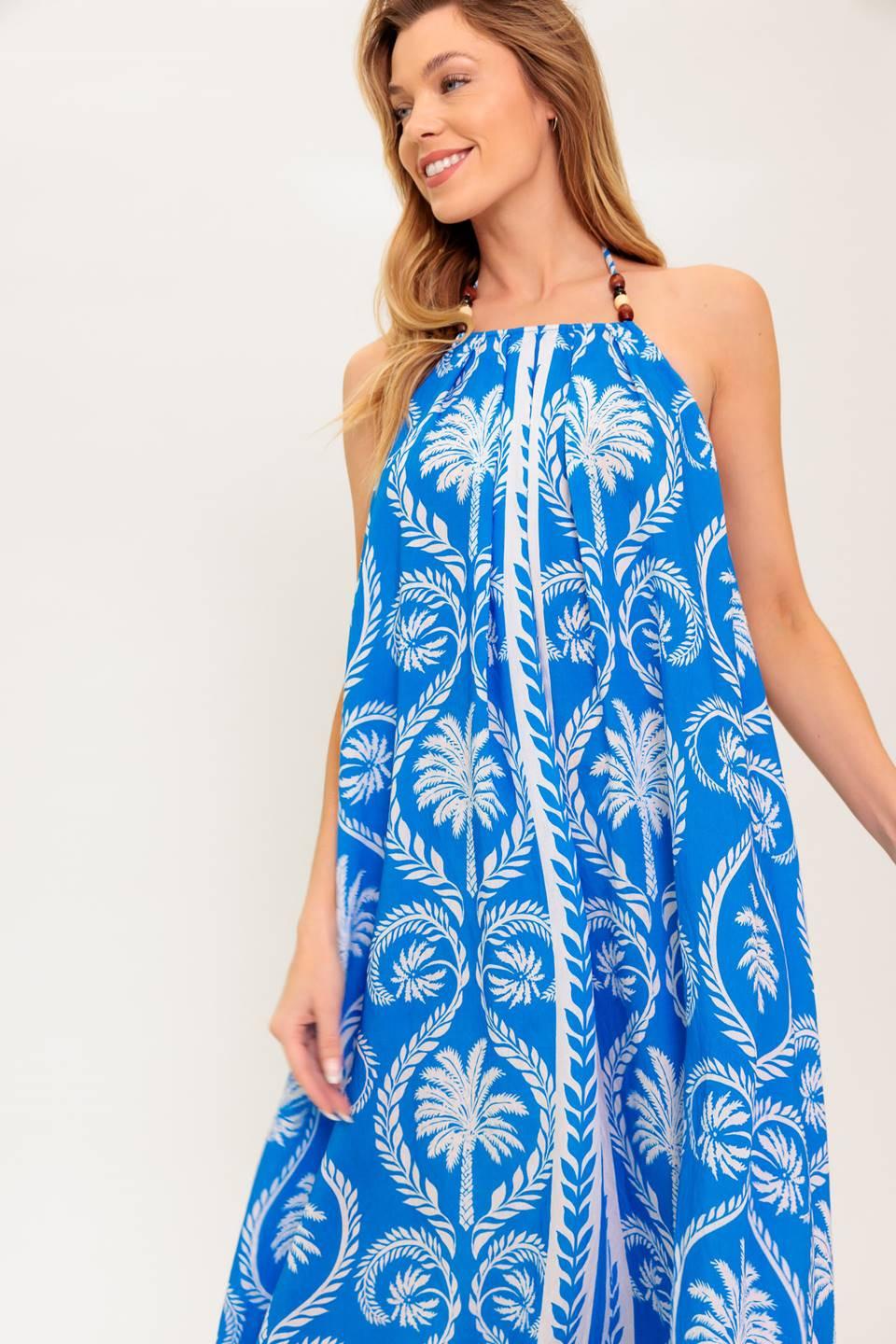 FOR THE DREAMERS BLUE WOVEN MAXI DRESS - Glamourous Grace