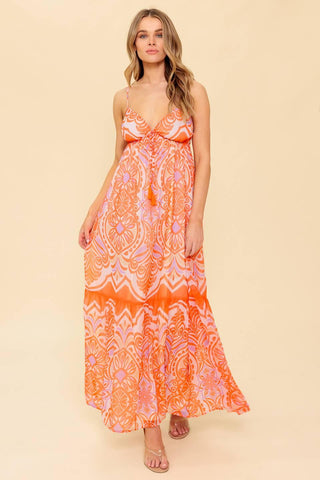 ROMANCE LANGUAGE CORAL WOVEN MAXI DRESS - Glamourous Grace