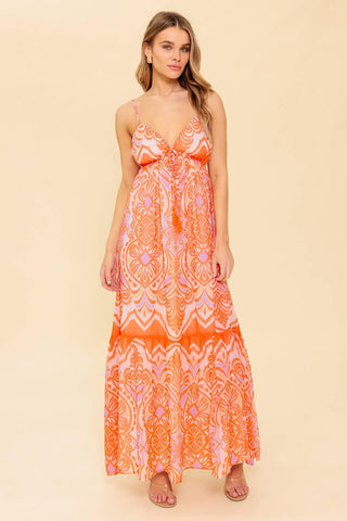 ROMANCE LANGUAGE CORAL WOVEN MAXI DRESS - Glamourous Grace