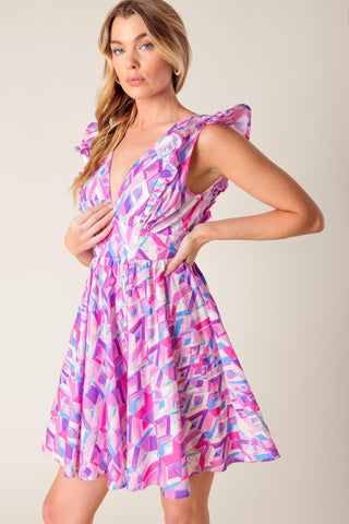 BETTER WITHOUT YOU WOVEN MINI DRESS - Glamourous Grace