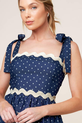 DIVINELY DOTTED WOVEN MINI DRESS - Glamourous Grace