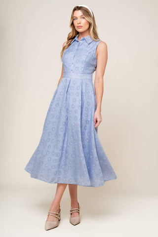 GRAND ENTRANCE WOVEN MIDI DRESS - Glamourous Grace