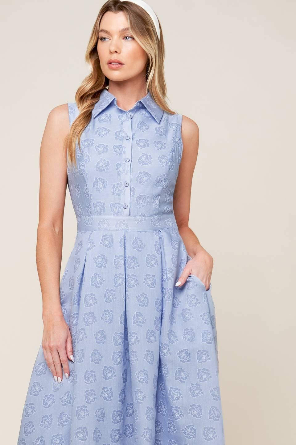 GRAND ENTRANCE WOVEN MIDI DRESS - Glamourous Grace