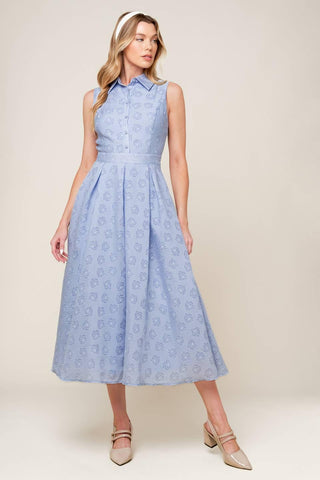 GRAND ENTRANCE WOVEN MIDI DRESS - Glamourous Grace