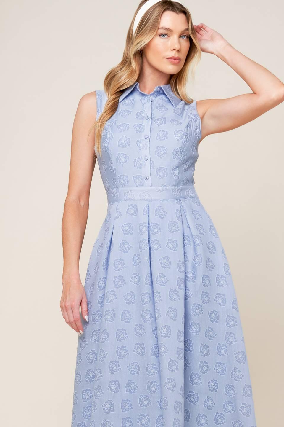 GRAND ENTRANCE WOVEN MIDI DRESS - Glamourous Grace