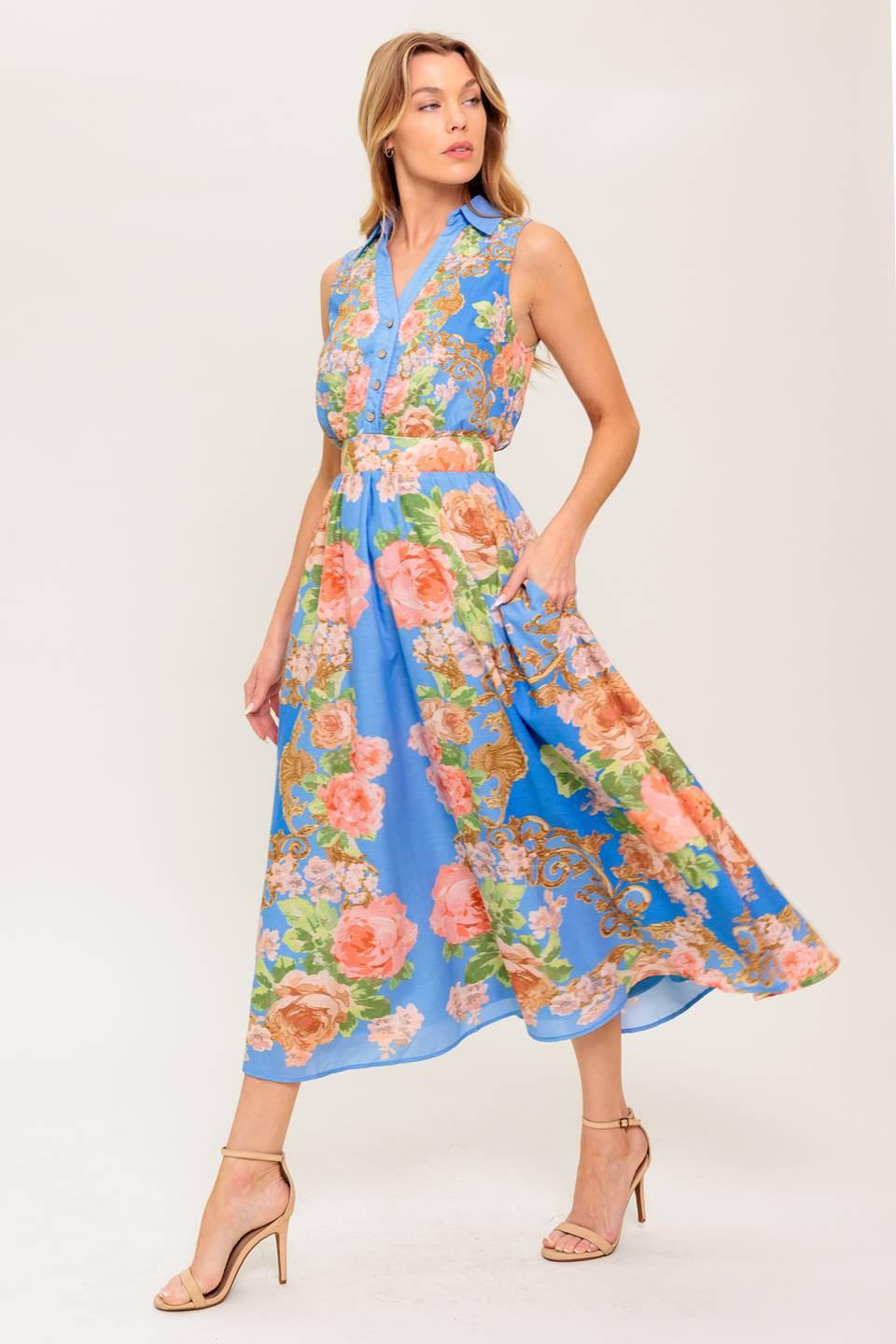 LOST IN A DREAM WOVEN MIDI DRESS - Glamourous Grace