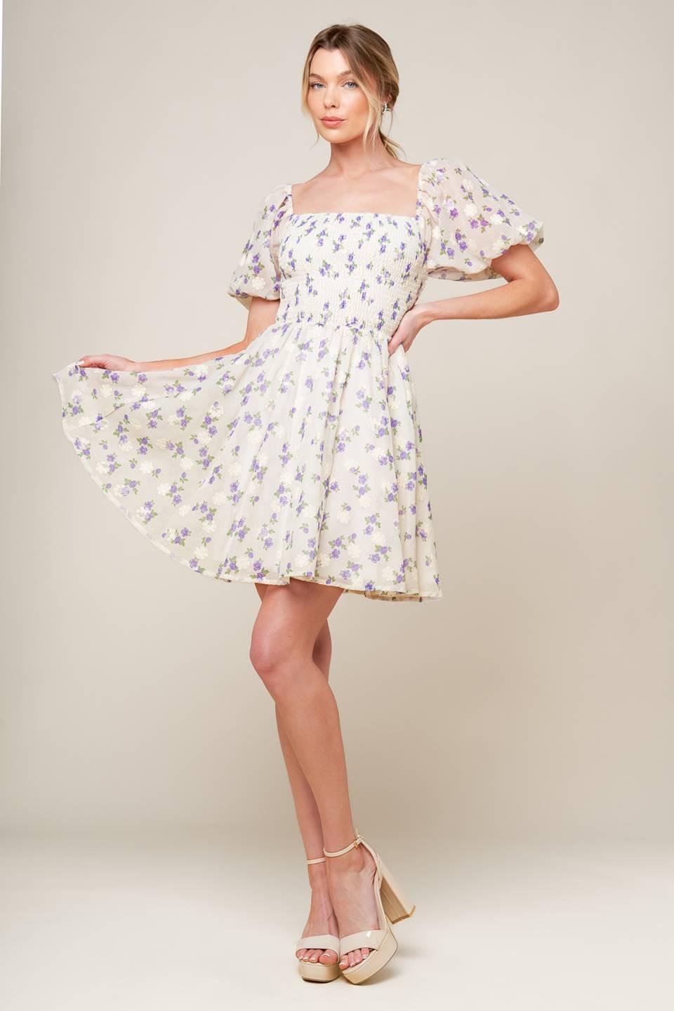 MAKING CONNECTIONS CREAM WOVEN MINI DRESS - Glamourous Grace