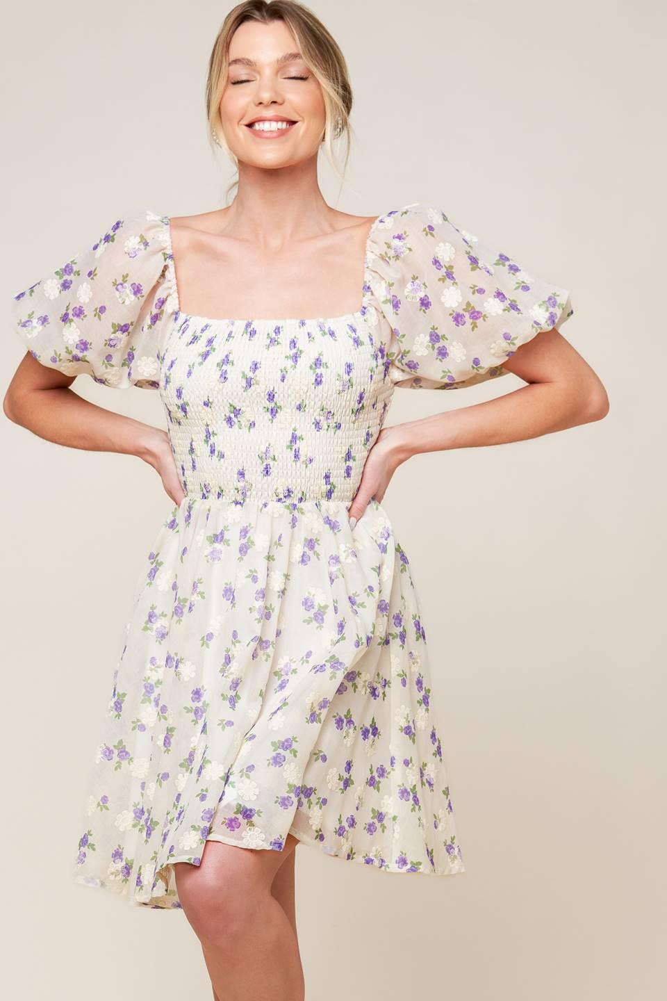 MAKING CONNECTIONS CREAM WOVEN MINI DRESS - Glamourous Grace
