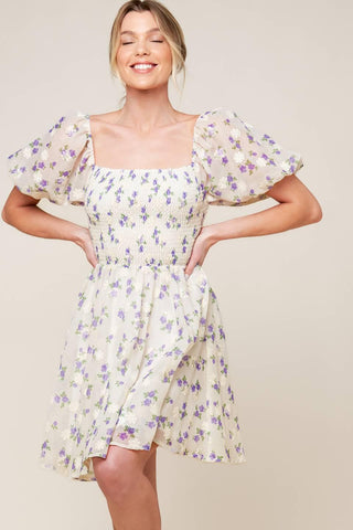MAKING CONNECTIONS CREAM WOVEN MINI DRESS - Glamourous Grace