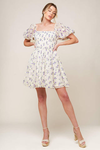 MAKING CONNECTIONS CREAM WOVEN MINI DRESS - Glamourous Grace