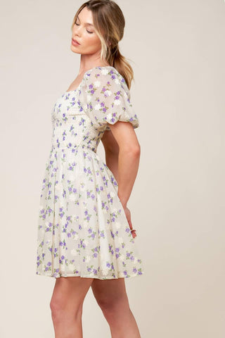 MAKING CONNECTIONS CREAM WOVEN MINI DRESS - Glamourous Grace