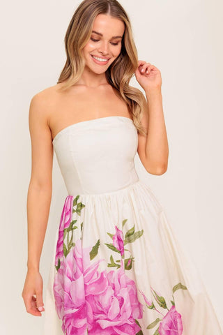 CAUGHT IN THE BREEZE FLORAL WOVEN MAXI DRESS - Glamourous Grace